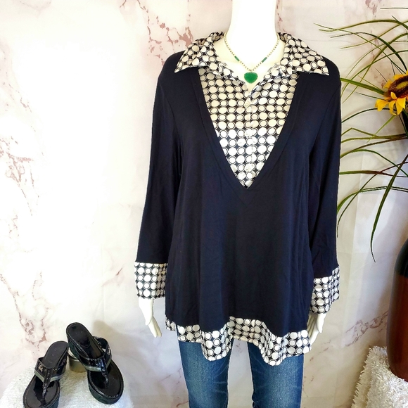 Macy's Style & Co layered look tunic shirt - Picture 3 of 6